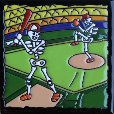 Balle de base TalaMex. Carreau d'argile Day-Of-The-Dead