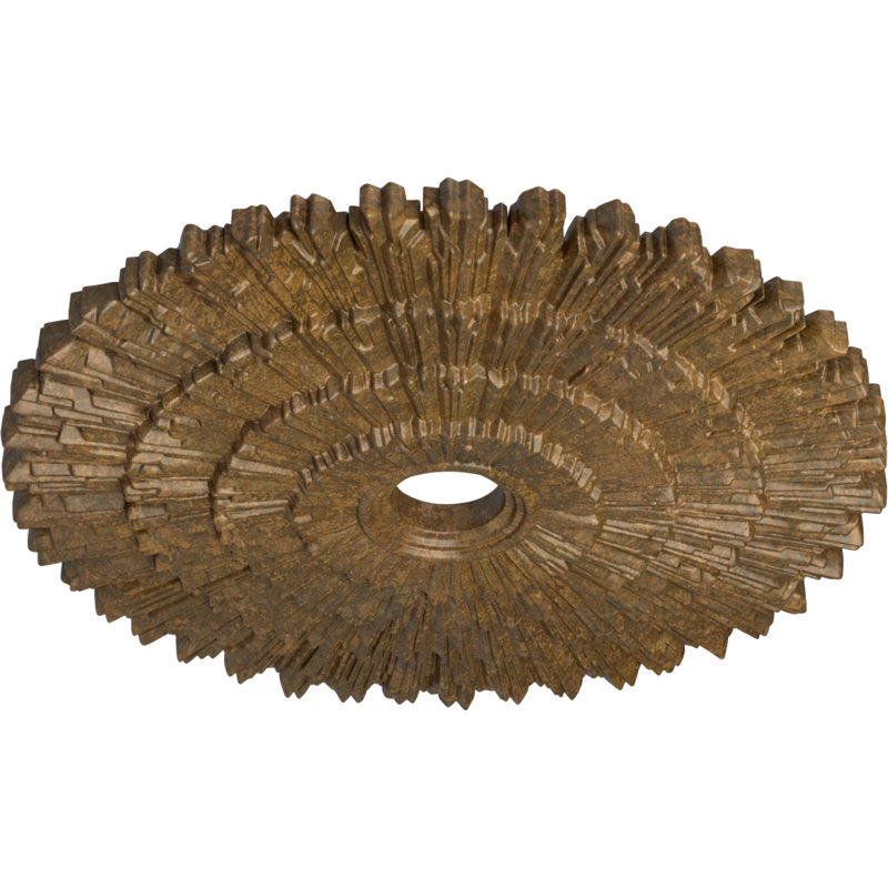 Endurathane Eryn Ceiling Medallion, 24 3/4"OD x 3 1/4"ID x 1 7/8"P (Fits Canopies up to 4"), Hand-Painted Rubbed Bronze Finish