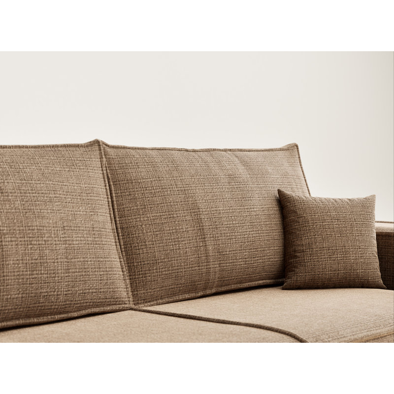 3 Seater Reclining Sofa, Brown Polyester/Chenille