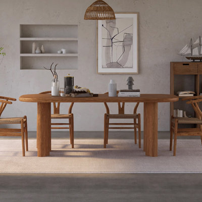 Table de salle à manger ovale L 78,74 po x l 33,46 po