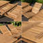 Ensemble de salle à manger extensible 11 pièces pour patio extérieur Dufour | 100% bois de teck FSC et aluminium de haute qualité