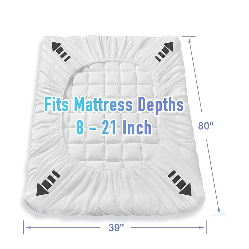 Jermyn California King 3'' Mattress Topper, Twin XL, White