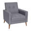 Chaise rembourrée Mid-Century avec pieds en bois-72947946