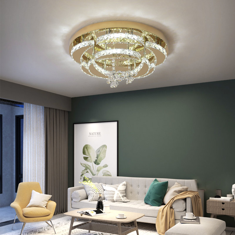 Akono 8 - Light Crystal LED Chandelier, Gold, Yes, 3000K-6000K