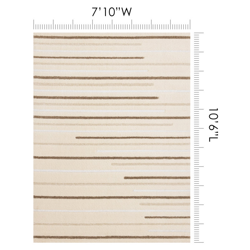 Tapis intérieur crème Dilmore, Rectangle 7 pi 10 po x 10 pi 6 po