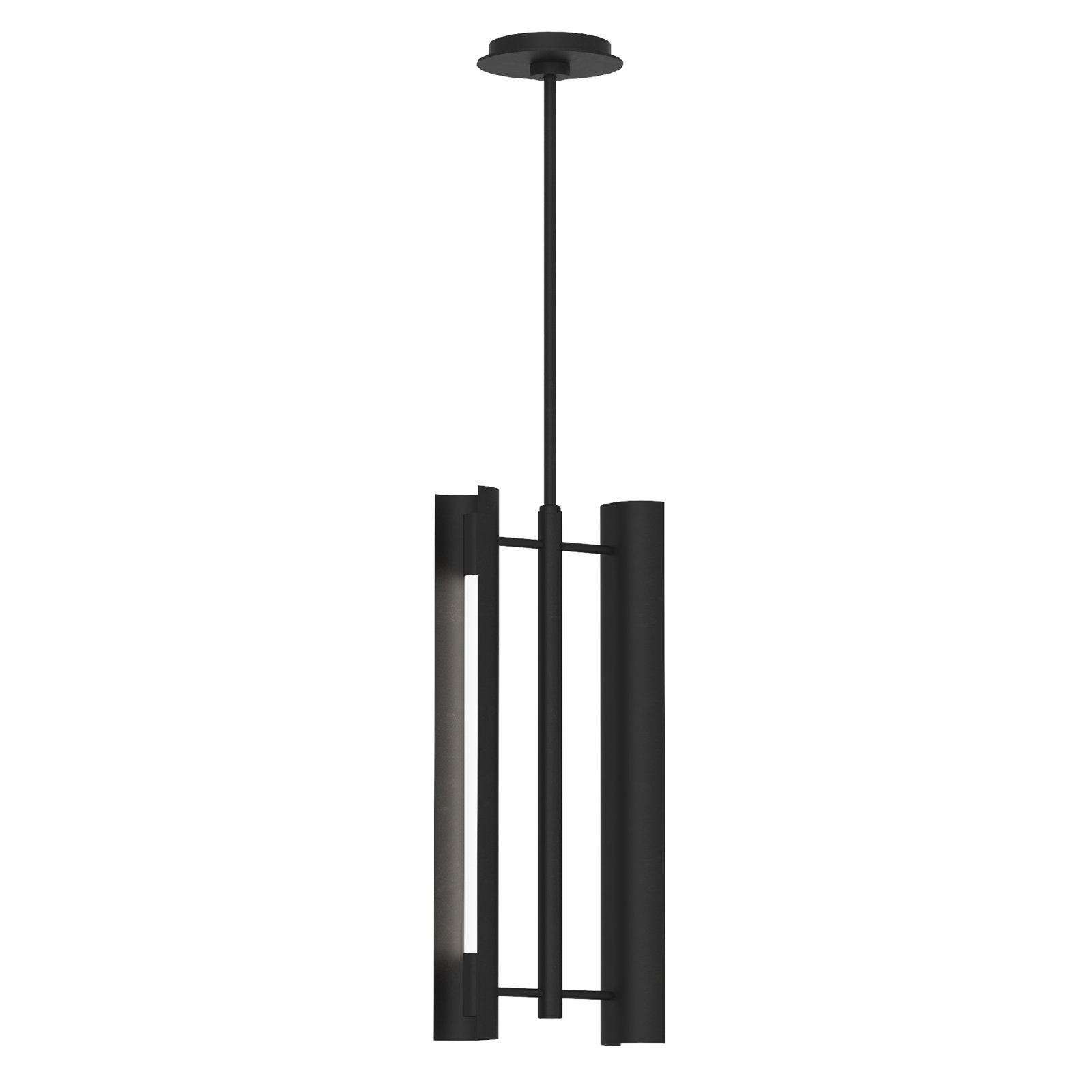 Acrylic Steel Dimmable LED Pendant, Midnight Black, 22" H x 9" W x 3.25" D, 2