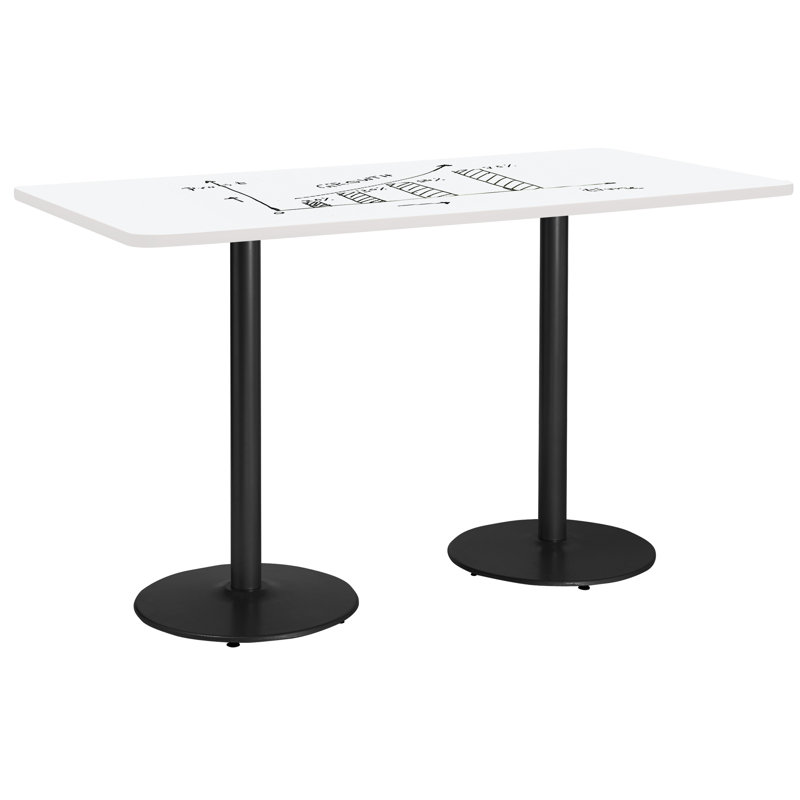 Table de salle de pause, H 41 po x L 96 po x L 42 po, Noir