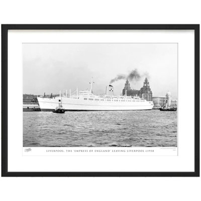 Liverpool, The 'Empress Of England' Leaving Liverpool C1958 by Francis Frith - Single Picture Frame Print