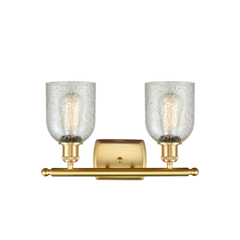 Éclairage de salle de bain à intensité variable 2 lumières Vella, Mica, Bronze huilé, Ampoule incandescente rétro de 60 watts