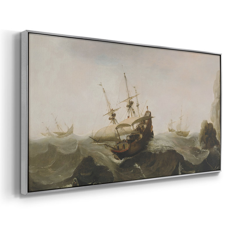 «Landscape Series» -CCCXCIV- Toile tendue avec châssis tendue, prête à être accrochée, H 21 po x l 41 po, Argent argent