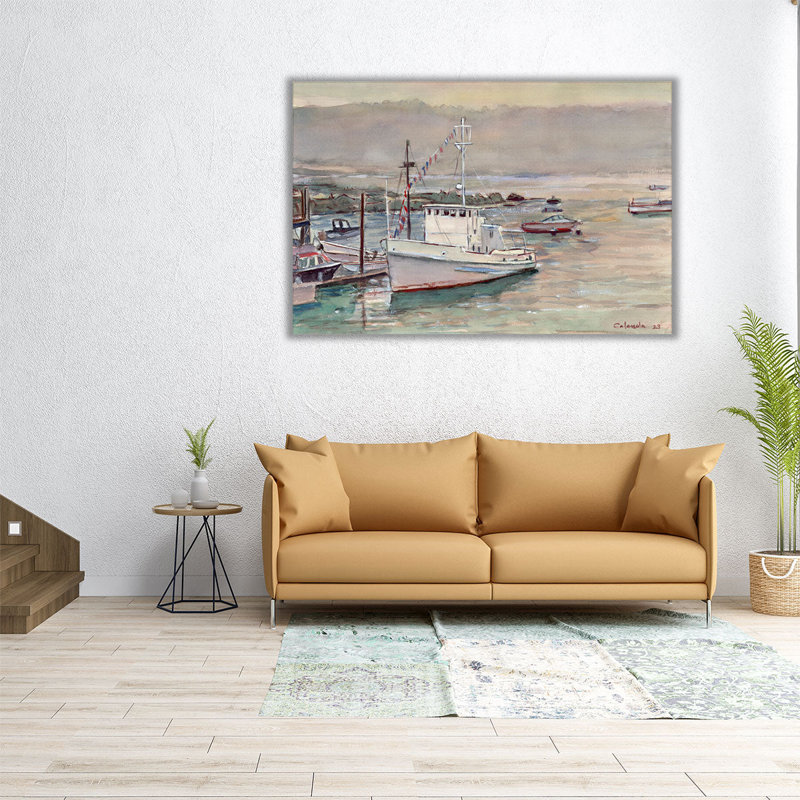 Maine Morning Mist - reproduction d'art sur toile, H 24 po x l 36 po