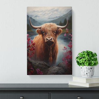 Highland Cow Renaissance - Wrapped Canvas