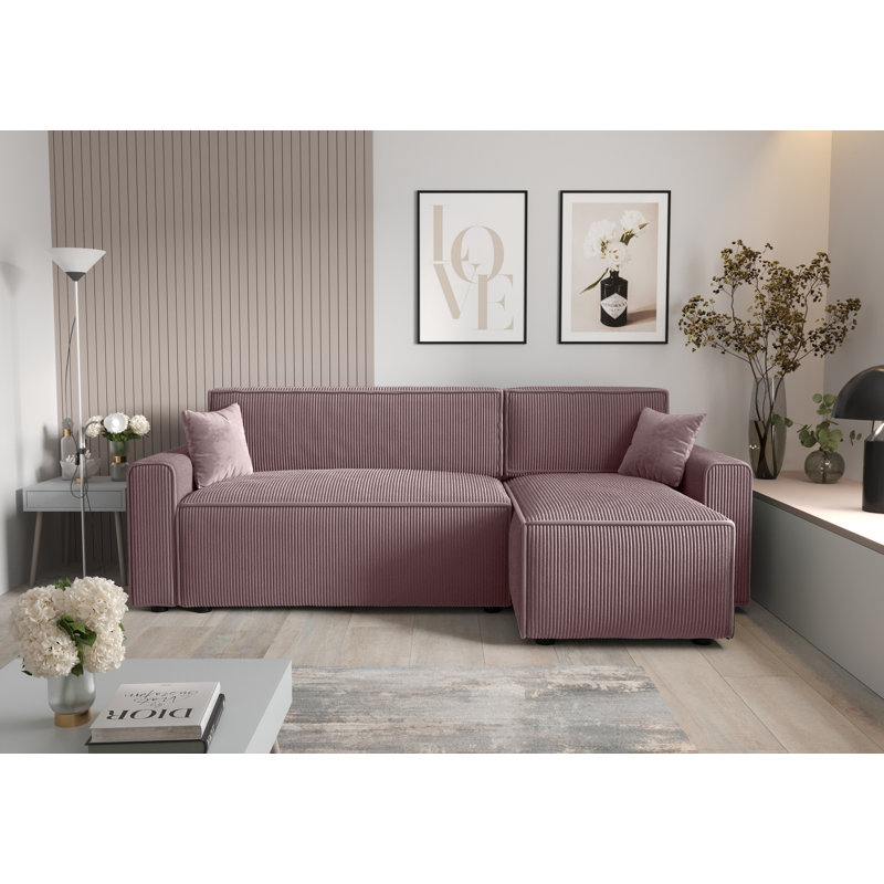 Bodyn 3 Seater Corner Sofa , Right -sided, Purple
