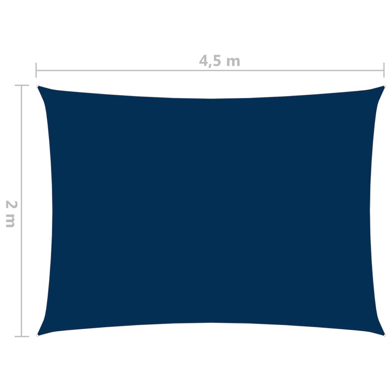 Waits Rectangular Shade Sail, 450cm W x 200cm L, Blue