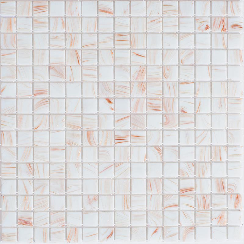 Celestial 0.8" x 0.8" Glass Grid Mosaic Wall & Floor Tile , Coconut White