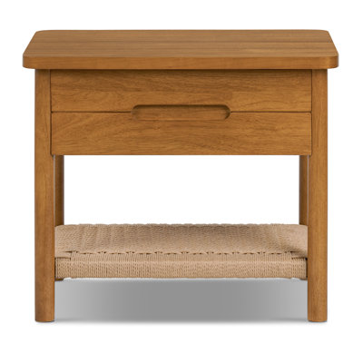 Thani Wood Nightstand With Handwoven Cord