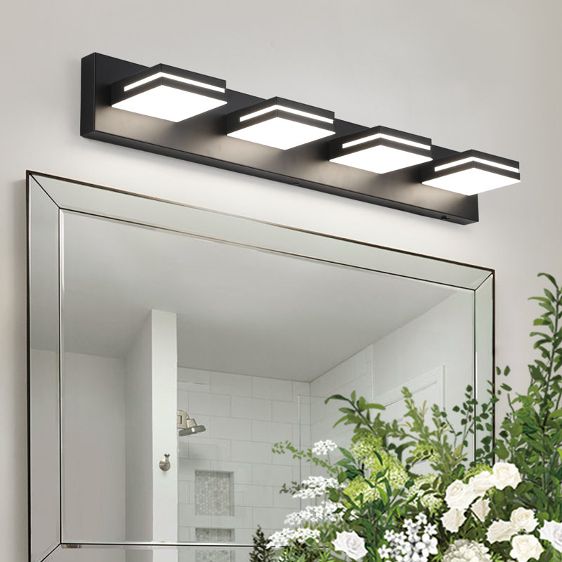 Modern Dimmable LED Vanity Lights for Mirror 3 CCT Adjustable LED Vanity Light, Matte Black, 4