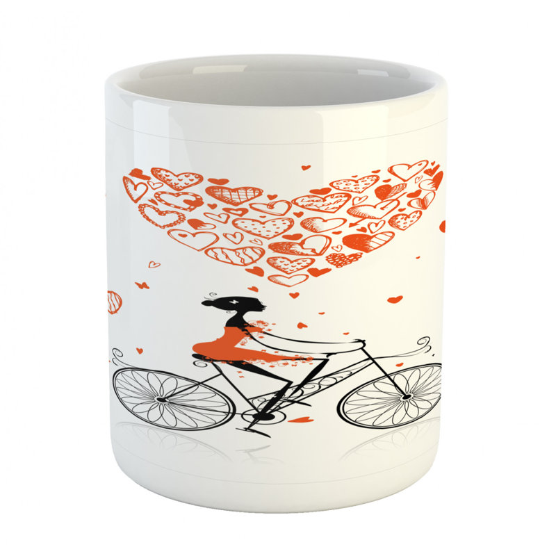 Grande tasse à café à cycle fille