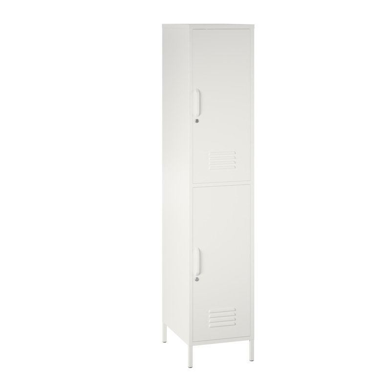 Armoire d'appoint haute 2 portes Gioia, Blanc doux