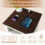 Table de chevet avec station de charge et 2 tiroirs - Table de chevet et table de bout en bois moderne avec tablette ouverte-721662035-721662034