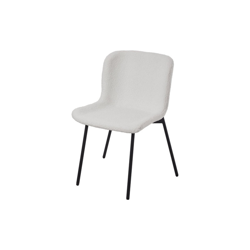 Heinen 40cm H Tufted Velvet Upholstered Wing Back Side Chair in White
