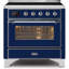 Cuisinière à induction 36 pouces avec 5 éléments à induction ILVE Majestic II Series (porte en verre)-48345116