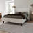Platform Bed with Wingback Headboard-409452247