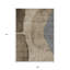 9' X 12' Taupe Abstract Washable Indoor Outdoor Area Rug