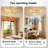 Hexagon Metal Caged Flush Mount Ceiling Fan Light With Remote