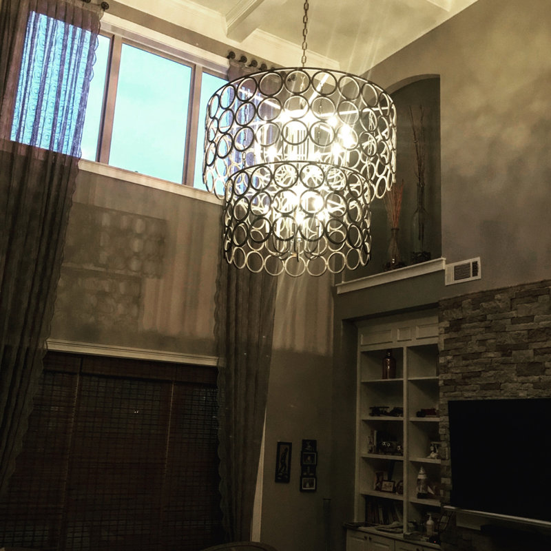 Milian 20 - Light Unique Tiered Chandelier, Deep Ocean