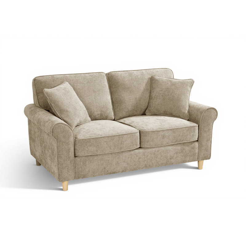 Howland 3 Seater Chenille Sofa, Beige, 2