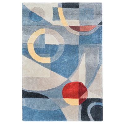 Charbonneau Drive Hand Tufted Wool Abstract Rug