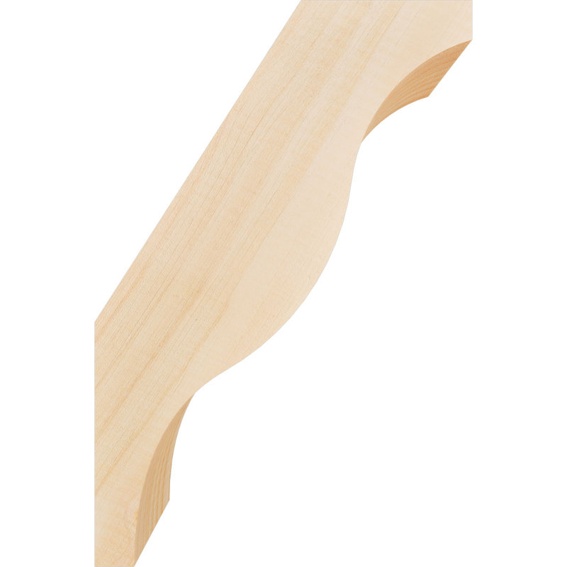 3 1/2"W x 8"D x 12"H Funston Smooth Knee Brace, Douglas Fir, Douglas Fir, Smooth, 12" H x 3.5" W x 8" D