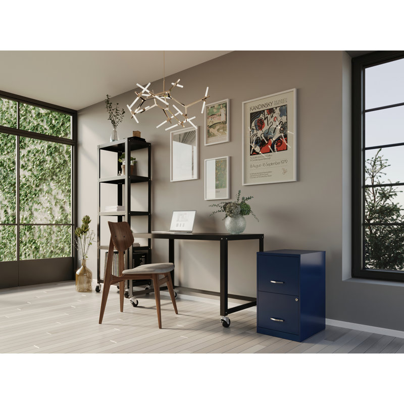 Soho 2-Drawer File Cabinet, Navy