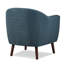 Chaise d'appoint de salon rembourrée en tissu beige avec accoudoirs à boutons, pieds à finition apparente, structure, capacité de 300 lb-120259422