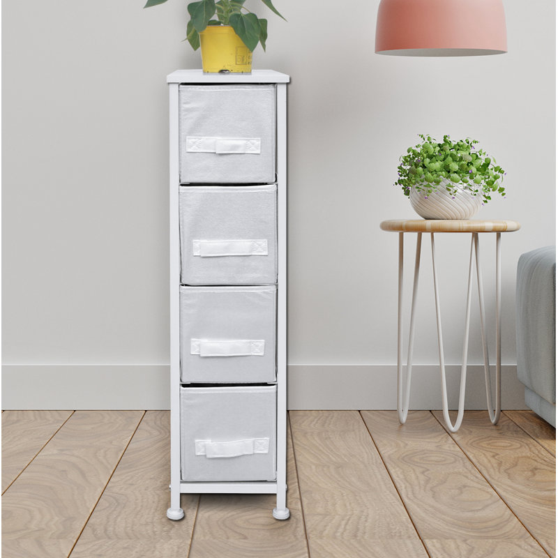 20cm W 4 - Drawer Chest of Drawers, White