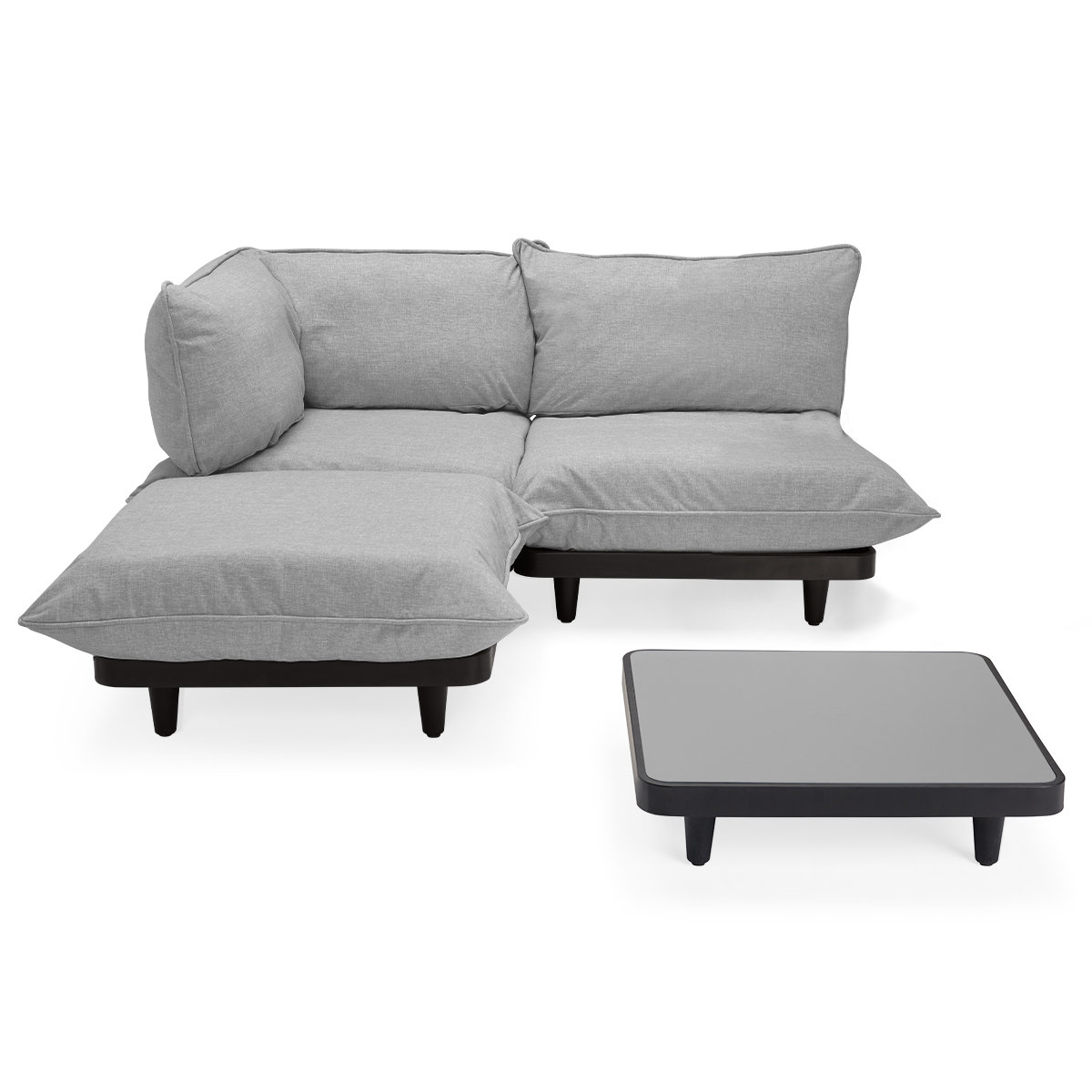 Paletti Sunbrella® Patio Ottoman, Rock Gray
