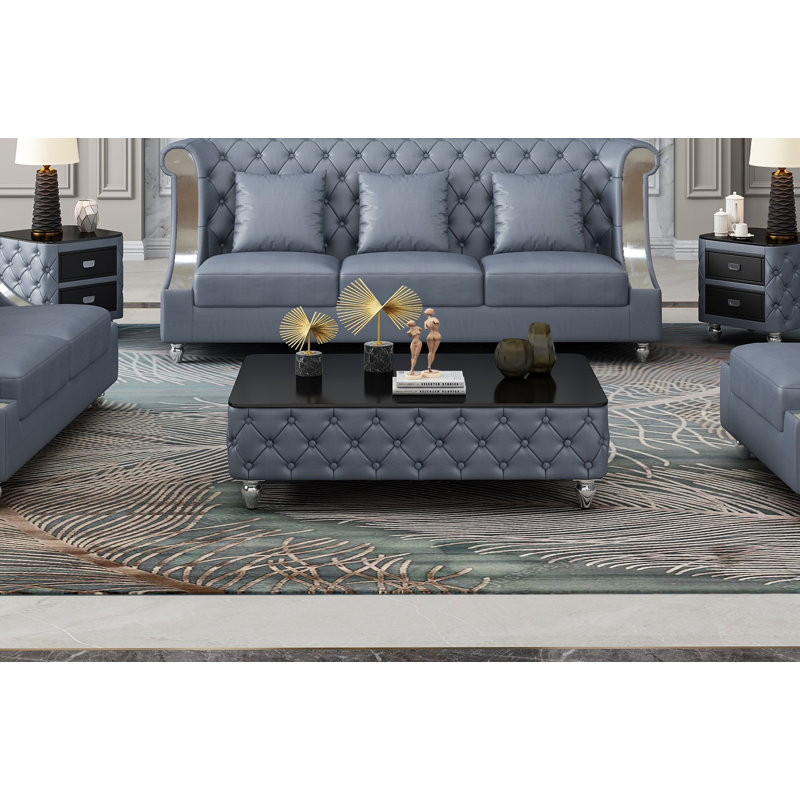 Table basse à 4 pieds Mayfair, Gris