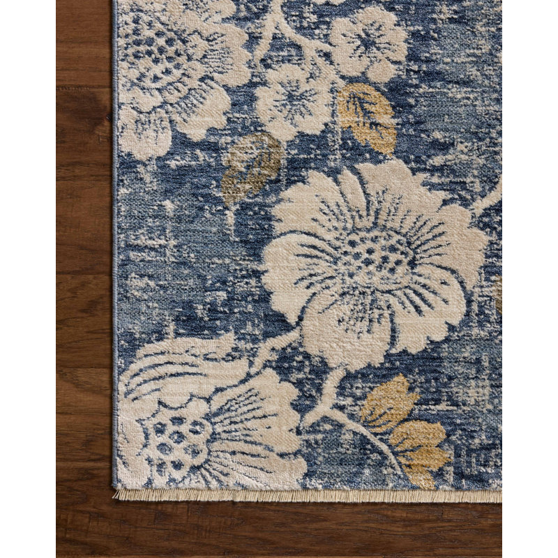 Tapis denim / naturel Loloi Eileen, Rectangle 6 pi 3 po x 9 pi 6 po