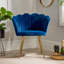 Bruning Scallop Velvet Barrel Accent Chair-1924082145