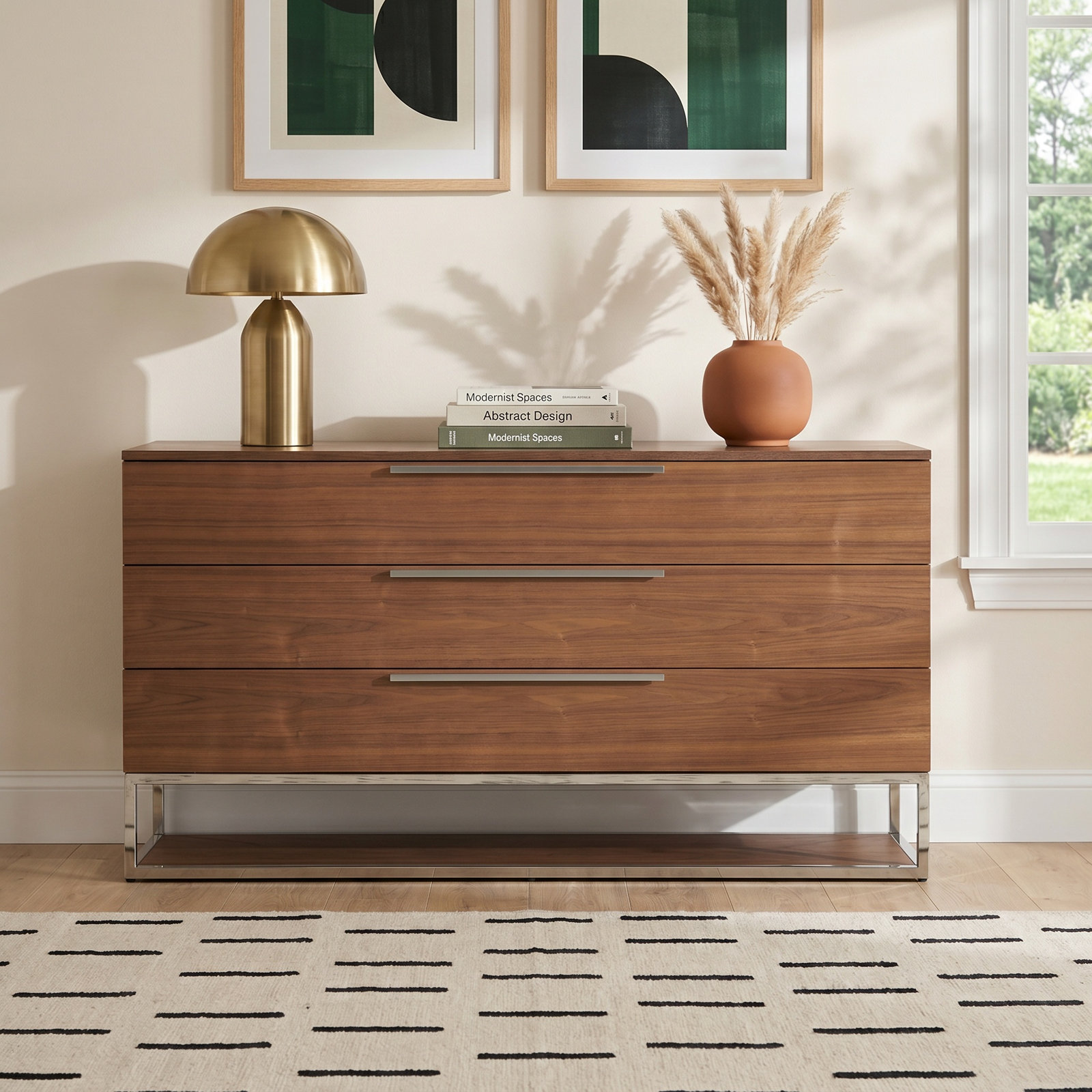 Helenora - Modern Dresser, Walnut