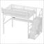 Lit mezzanine double avec bureau et station de charge-647908866