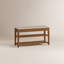 Bancs d'entrée en bois massif à 2 niveaux avec tiroirs et coussins rembourrés Addisin Adryell - Rangement pour chaussures confortables-528437914-528437905