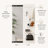  Modern Rubber Wood Wall Mounted Full Length Mirror with Sliding Panel and Adjustable Storage