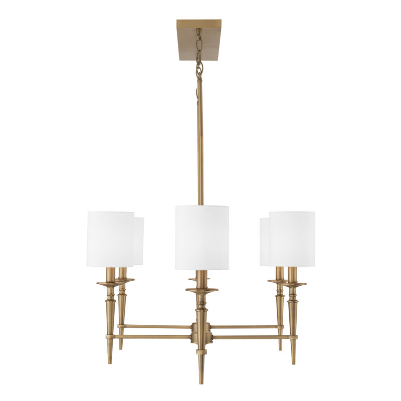 Arnel 6 - Light Kitchen Island Pendant, Aged Brass