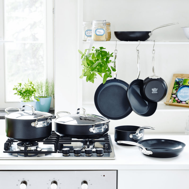GreenPan Barcelona Black Aluminium Non-Stick Frying Pan, 30 cm