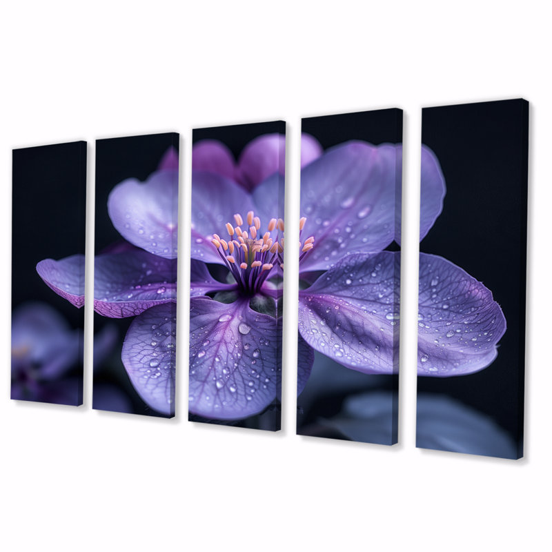 Mauve noir Moody Majesty Apple Blossom - ensemble de salon art floral, H 28 po x l 60 po
