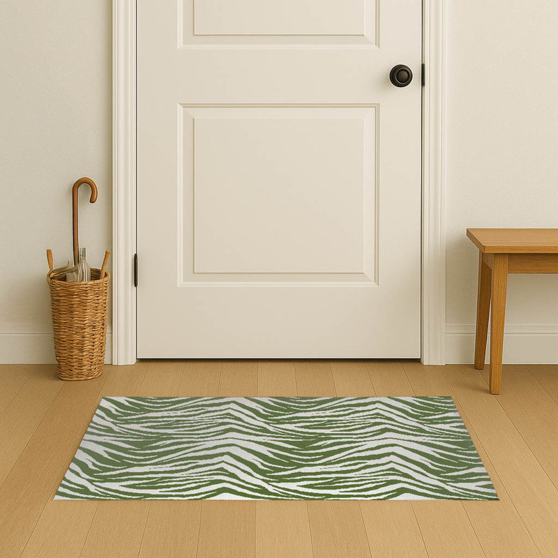 Paillasson Zebra, Vert olive, L 3 po x L 5 po