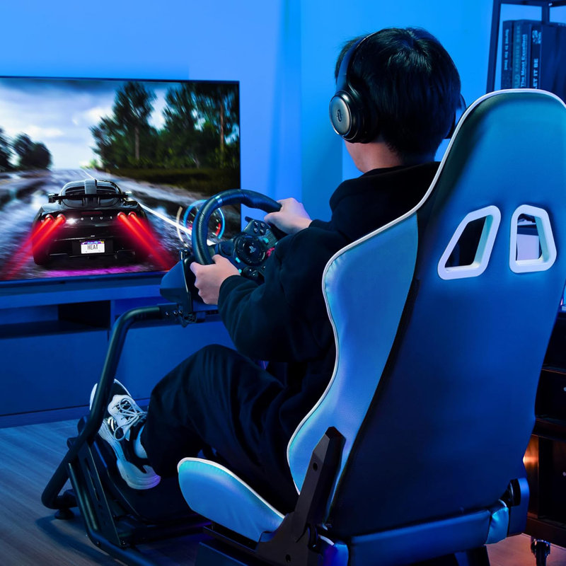 ARES WING Racing Simulateur de cockpit avec siège, Formule et GT Sim Racing compatible avec les jeux de course Fanatec, Thrustmaster, Logitech, Moza sur PS5, PS4, Xbox et PC
