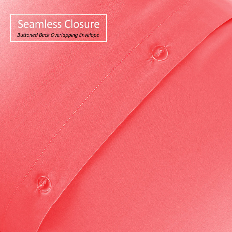 Taie décorative 100% polyester , Rose corail, 20 po x 36 po